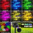 WENATY Solar Spot Lights Outdoor Color Changing, [7 Mode/12 Pack] Christmas Landscape Spotlights, Solar Lights Outdoor Waterproof,Led Powered Flood Light for Halloween Pathway Yard Garden Tree Walkway
