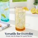 US Acrylic Classic Plastic Reusable Drinking Glasses (Set of 6) 16oz Water Cups Assorted Colors | BPA-Free Tumblers, Made in USA | Top-Rack Dishwasher Safe