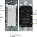 Leviton Decora Slide LED Advanced Dimmer Switch for 150W Dimmable LED, Halogen and Incandescent Bulbs and Fixtures, DSL01-LW, White