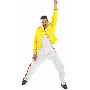 fun shack 80s Rock Costume for Men, Rocker Outfit, 80s Band Attire, Mens Singer Costume, Retro Rocker Look, M