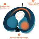 INFANZIA Chin Supporting Travel Neck Pillow, Comfortably Supports and Helps Support Head and Neck - Gifts for Toddler/Child/Kids, Blue