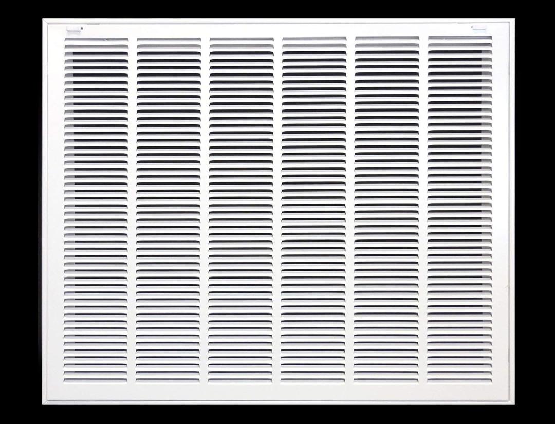 30" X 24" Return Air Filter Grille - Filter Included - Easy Plastic Tabs for Removable Face/Door - HVAC Vent Duct Cover - White [Outer Dimensions: 32 5/8"w X 26 5/8"h]