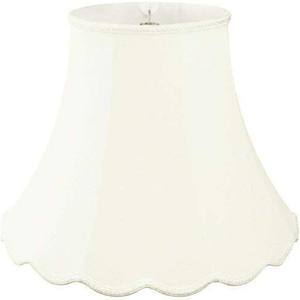 Royal Designs Scalloped Bell Designer Lamp Shade, White, 7 x 14 x 12.25