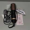 slopehill Mini Travel Dual Voltage Hair Dryer Brush,1000 Watts Hot Air Brush with European Plug, Ionic Hair Dryer and Styler for Women, Oval Barrel 2 Heat & 2 Speed Settings for International Travel (Black)