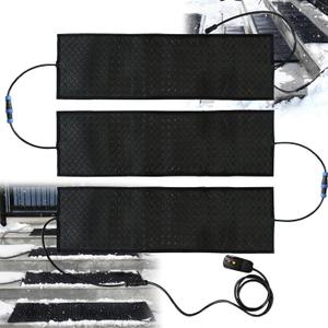 Heated Snow Melting Mats, 10x30in (3Pcs) Snow Melting Mats Outdoor, Electric Ice Melting Mats for Winter Snow Removal, Heated DrivewayDriveway Walkway Mats Outdoor with 10ft Power Cord