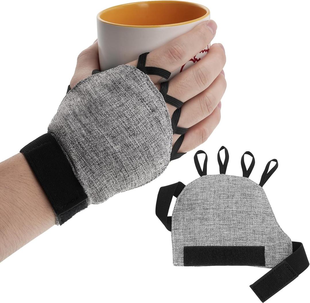 Zipcase Weighted Gloves for Tremors to Provide Hand Stability,Perfect Writing Weights & Hand strenthening Tool, Gray (Pair)