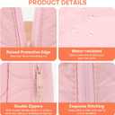 2 x Makeup Bag, Wide-open Cosmetic Bag, Toiletry Bag for Women, Travel Essentials Organizer, Compact Lightweight for Daily Use (Pink)