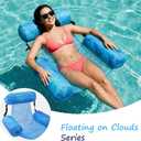 Inflatable Pool Float Chair - Pool Floats Adult Heavy Duty, Water Floating Lounge Chairs, Blow up Floaties Adults for Summer Fun Party Lake Beach