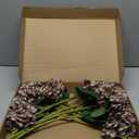 Coffee Brown 8 Pcs 18 Inch Hydrangea Artificial Flowers Faux Hydrangea Flowers with Stems Fake Bouquet Bulk Realistic Floral for Fall Thanksgiving Home Table Christmas Indoor Decoration