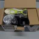 Ourokhome Rotary Cheese Grater Hand Crank, Kitchen Shredder Speed Mandolin Slicer Nuts Grinder with Handle and Drum Blades for Cheese, Vegetable, Walnut, Chocolate, Potato, Carrot, 3 Blades, Black