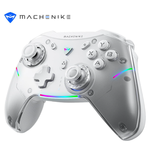 Machenike G5 Pro Wireless Gaming Controller for Windows PC,Switch,IOS&Android,PC Controller Hall Effect JoystickTriggers/Gyroscope,RGB Lights (White)