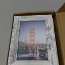 iRahmen 4x6 Picture Frame Set of 4, High Definition Glass Distressed White Frame, 4 x 6 Wood Photo Frames for Tabletop Display and Wall Mounting