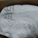 100% Cotton 520 GSM 6-Piece Bathroom Towel Set, White with Gray Stripes