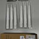5plots White Real Wax Flameless Taper Candles with Remote, Dimmer, Timer, Battery Operated Candles with Flickering Flame, Realistic Drip Wax Look Window Candles for Home, Holiday Decor, 8 Inch, 6 Pcs