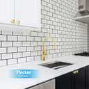 Art3d Peel and Stick Backsplash for Kitchen White Subway (10 Tiles, Thicker Design)
