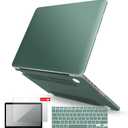 IBENZER Compatible with MacBook Pro 15 Inch Case 2015 2014 2013 2012 A1398, Hard Shell Case & Keyboard Cover & Screen Protector for Old Version Apple Mac Retina 15, Midnight Green, R15MTGN+2