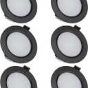 Spring-Type 12 Volt Recessed Lights for RV Boat Trailer Camper-Warm Light 2800K 3W 270 Lumens, Low Voltage Downlights Dimmable, Pack of 6