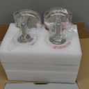 Modern Wall Sconces Set of 2, Bathroom Vanity Lights with White Frosted Glass, Wall Lighting Fixtures Satin Nickel for Entryway Over Mirror Living Room Bedroom