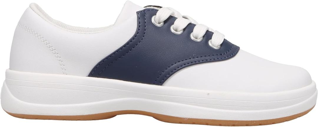 Keds Girls School Days (2.1/2 Kid) (White/Navy) 