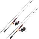 Sougayilang Fishing Rod and Reel Combo, 5.9ft 2-Piece MH Spinning Rod with Spinning Reel, 15lb Max Drag, Cork & EVA Grip, Saltwater Freshwater Gear for Bass Walleye Trout-2Packs-5.9ft red