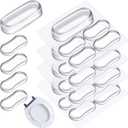 Outus 20 Pack Toilet Seat Bumpers Replacement Kit Universal Bidet Attachment for Toilet Lid Silicone Rubber Bumpers with Strong Adhesive for Families, Hotels, School, 2 Heights 2 Shapes, Clear