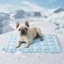 Bedsure Cooling Mat for Large Dogs – 35x23 Thin Washable Cooling Pet Pad for Puppy, QMAX>0.5, Portable Kennel Puppy Bed for Summer, NonSlip Summer Crate Pad for Big Dog Up to 50 lbs