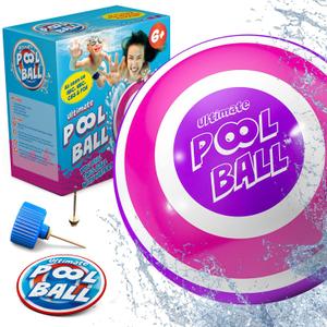 The Ultimate Pool Ball - Fill It with Water for Underwater Games - Outdoor Toys for Girls & Boys Age 6+ Tweens & Teens - Fun Easter Basket Stuffers for Kids - Top Spring Break Beach Holiday Essential (Pink/Purple 9 Inch Ball (14 Lbs Filled)