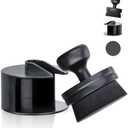 2 Pcs BABYSHEEP Tire Shine Applicator with Magnetic Sheet for Easy Storage,Vegan Car Tire Shine Brush with Stand for Auto Detailing Cleaning Service (Black)