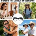 AI Smart Wireless Bluetooth Translation Glasses for Men/Women with Speakers/Bluetooth&140+ Languages Translation Sports/Travel/Drive/Busniess (MK3+AI+Color Change Lenses+Black+Adjustable)