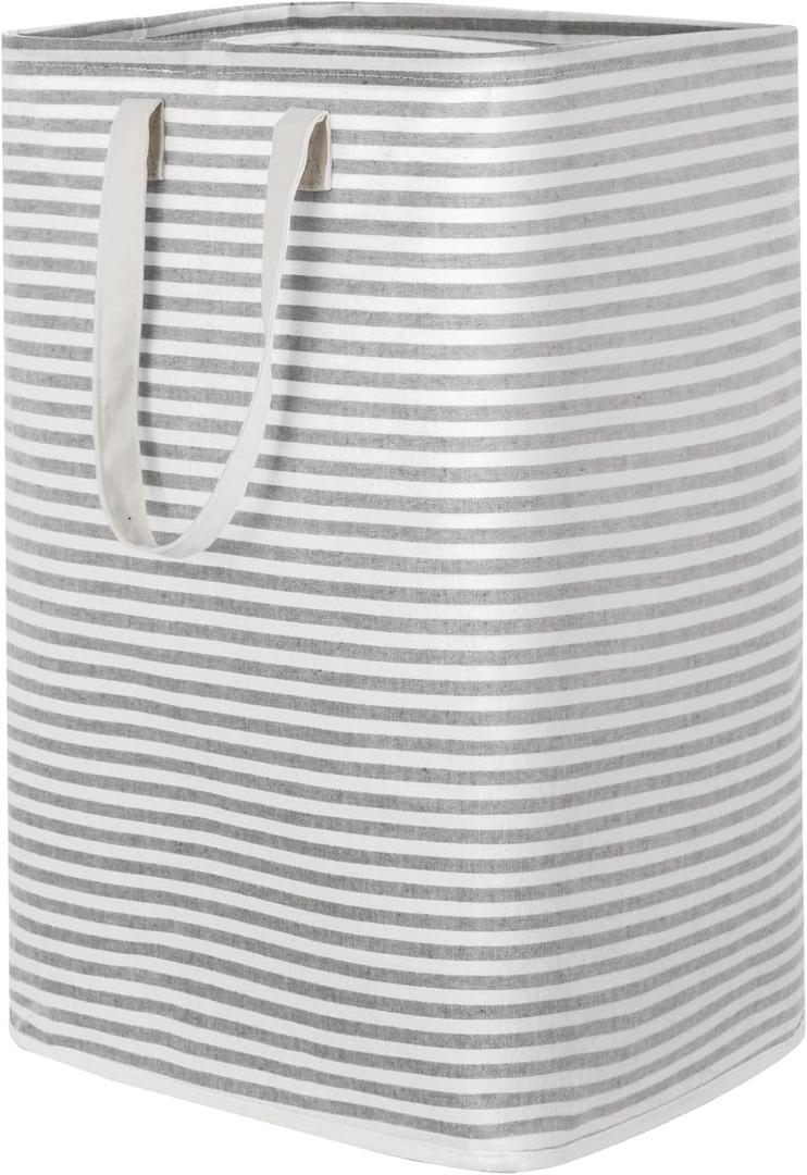 Lifewit Laundry Hamper Large Collapsible Laundry Basket, Freestanding Waterproof Clothes Hamper Storage with Easy Carry Handles for Clothes in Bedroom Bathroom College Dorm for Adults, Gray, 80L (Grey)