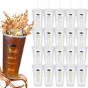 FoldTier 11 Pcs 2025 Graduation Plastic Cups with Lids and Straws Graduation Gifts 24 oz Reusable Tumblers Bulk Class of 2025 Gifts for Grad Party (Clear)