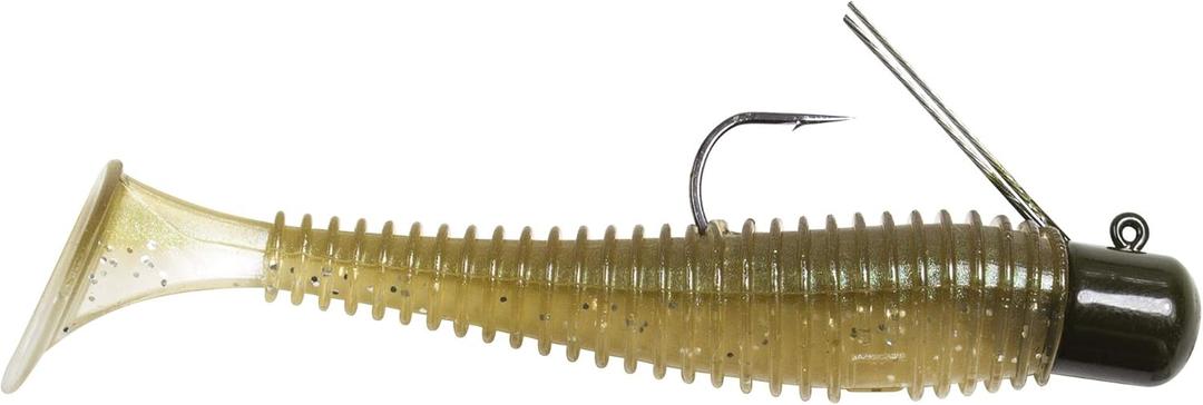 Lunkerhunt Pre-Rigged Finesse Swimbait  Soft Bait Fishing Lure, Weighs  oz, 3 Length (Tennessee Shad)
