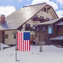 4 x Nirohee Garden Flag Stand,12x18 Garden Flag Holder Pole,Premium Metal Powder-Coated Flagpole with Anti-Wind Clip,Yard Flag Holder for Outside Outdoor Decor Decorations,Flagpole without Flags