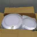 I00000 200 Pcs Silver Plastic Plates - Silver Disposable Party Plates Include 100 Dinner Plate and 100 Elegant Dessert Plate Perfect for Party, Holiday, Wedding & Birthday