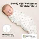 3-Pack Organic Baby Swaddle Sleep Sacks - Swaddles for Newborns, Infant 0-3 Months, Baby Girls, Boys, Soft & Snug Newborn Sleep Sack, Nursery Swaddling Blankets (Bumble Bear, OS)
