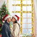 6FT Christmas Winter Mistletoe Olive Garland with White Berries, Christmas Greenery Garlands with 20 LED Lights, Pre-lit Garland for Mantel Fireplace Stair Table Winter Holiday Decorations