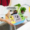 ONTESY Boys Lunch Bag Gamer Switch Insulated Bag Thick Foam Shatterproof Luch Box Easy Clean Leather Mini Cooler for Boys Girls Kids Toddlers Teens Men Women for School Pinic (Teal)