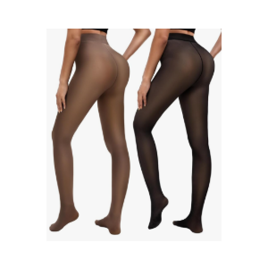 Pairs Fleece Lined Tights Women Thermal Leggings Sheer Pantyhose Fake Translucent Warm Winter Tight