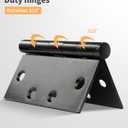 Stainless Steel Matte Black 4.5'' Ball Bearing Hinges - Heavy-Duty, Square Corners, 2PACK for Exterior Doors
