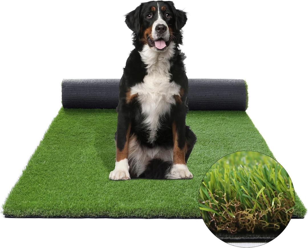 XLX TURF Extra Large Artificial Grass Pad for Dogs Potty - 5 FT X 8 FT Thickness & Pets Friendly Fake Turf Grass for Dog Kennel Outdoor Patio Balcony