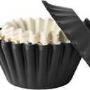 Basket Coffee Filter Holder Storage-Container - Coffee Bar Counter Accessories Decor Pour Over Paper Filters Organzier for 1-4 Cup Basket Filters