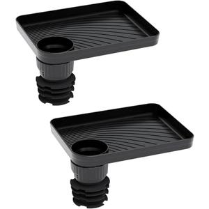 SEVEN SPARTA Car Seat Tray for Kids Toddler Travel with Soft Rubber Base, Rotatable and Removable Cup Holder Snack Tray for Food Color and Play for Family Road Trip Essentials (2, Standard Base)