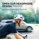 Open-Ear Bone Conduction Headphones for Safer Workouts, Bluetooth 6.0 Wireless Sport Earbuds with 8H Playtime, Secure Fit Lightweight for Running & Cycling, Sweatproof with Mic