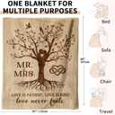 Wedding Gifts for Couples 2026, Soft Flannel Wedding Blanket, Mr and Mrs Couple, Bridal Shower Gift for Bride, The Marriage Newly Wed Gift for The Couple - 50" x 60"