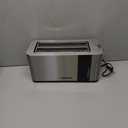 Mueller UltraToast Full Stainless Steel Toaster 4 Slice, Long Extra-Wide Slots for Bagels and Waffles, 6 Browning Levels, LED Display, Cancel/Defrost/Reheat Functions & Removable Tray, Kitchen Gadgets