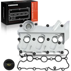 A-Premium Left Engine Valve Cover, with Gasket & Bolts, Compatible with Audi A4 2006-2008, A6 2005-2008, V6 3.2L Gas, Replace # 06E103471G, 06E103471F