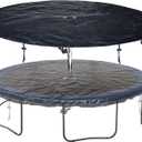 SIHAIAN 14 FT Trampoline Cover 8-16 Ft Trampoline Winter Cover, Easy to Install Trampoline Protective Cover, Waterproof Trampoline Covers, Anti-UV, Snow, Dust-Proof Trampoline Weather Cover Black