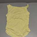 Women One Off The Shoulder Ruched Twist Crop Tank Tops Sleeveless Asymmetric Slim Fit Y2K Going Out Cami Shirt, Medium