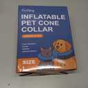 Inflatable Dog Cone Collar with Detachable Sturdy Shield,Soft&Lightweight-Ideal for Post-Surgery Recovery and Daily Wear,Suitable for Small Medium Large Dog Breeds(Blue,L) (L(Neck:15-18"))