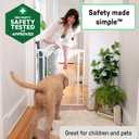 Ingenuity Decorative Extra Tall Baby Gate & Dog Gate, 28.5"-48" Wide, 36" Tall, Hardware or Pressure Mounted, Install on Top or Bottom of Stairs, Banister, or Doorway - White